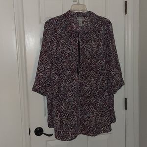 Plus size zippered tunic